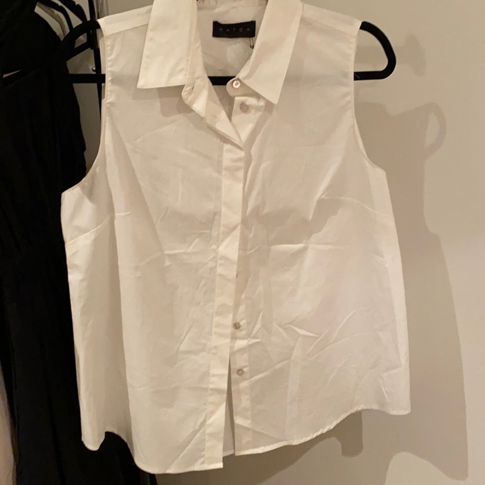 HATCH white button down blouse